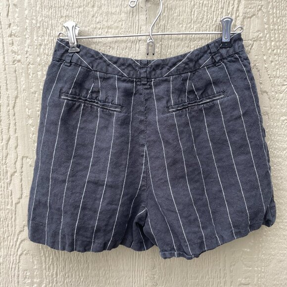 Lauren Ralph Lauren Shorts Womens Size 2 Black Striped 100%‎ Linen Inseam 4" - Picture 6 of 6
